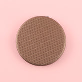 ✨ Trendy INS Essential! 70mm Circular Folding Makeup Mirror, Dual-sided High-Definition Glass, Silver Electroplating, Stylish PU Leather Wrap with Brown Plaid Pattern – The Perfect Holiday Gift for Friends!